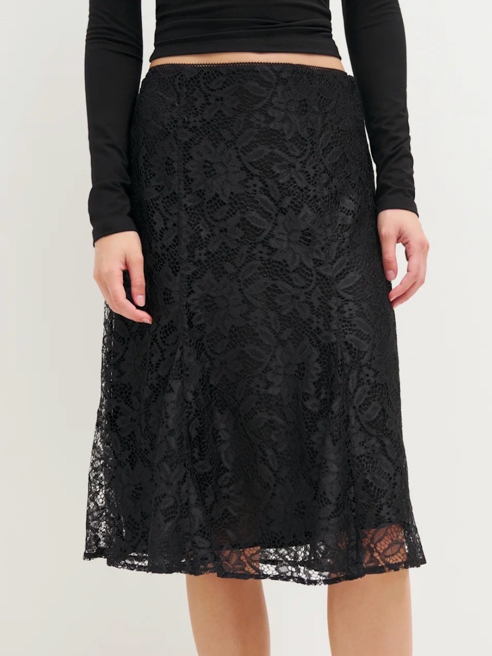 Reformation Amelia Skirt Black - Size 12 - Picture 2 of 8